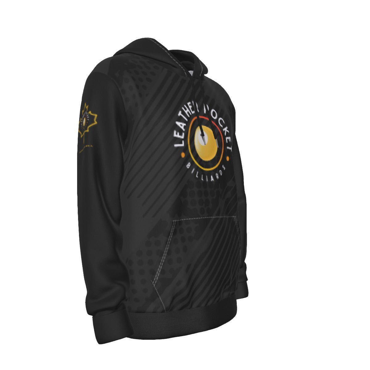 Leather Pocket Dark Grunge Hoodie